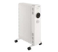 CONCEPT Hausgeräte RO3309 Radiador de aceite, 3 niveles de calor, 9 aletas, protección contra sobrecalentamiento, protección contra heladas, 2000 W, color blanco