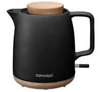 Concept Hervidor de cerámica elegante RK0086, 1 L, negro
