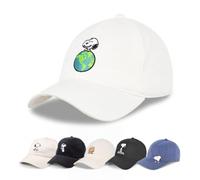 Concept One Peanuts Snoopy Dad - Gorra de béisbol Ajustable para Adultos con ala Curvada, Blanco, Talla única