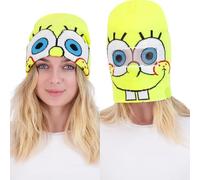 Concept One Spongebob Roll Down Cuff Beanie Hat Gorro Mtze, Amarillo, Talla única Unisex Adulto