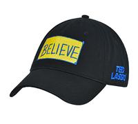 Concept One Ted Lasso Dad Hat, Believe Print Cotton Adjustable Baseball Cap with Curved Brim Gorra de béisbol, Negro, Talla única para Mujer