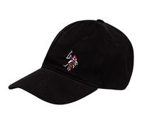Concept One U.S. Polo Assn. Gorra de béisbol Ajustable de algodón ala Curvada y Logotipo Bordado de Caballo, Negro, Taille Unique Unisex Adulto