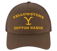 Concept One Yellowstone Adjustable Mesh Snapback Trucker Hat with Curved Brim Gorra de béisbol, marrón, Talla única Unisex Adulto