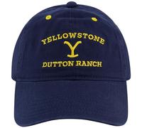 Concept One Yellowstone Dad Hat, Dutton Ranch Cotton Adjustable Baseball Cap with Curved Brim Gorra de béisbol, Azul Marino, Talla única Unisex Adulto