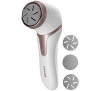 Concept PN3000 - Lima eléctrica para talón, recargable, 3 forros intercambiables, color blanco