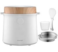 Concept RE3030 Olla Arrocera Multifuncional 1,5L | 9 Programas | Pantalla Táctil LED - Función de Mantenimiento del Calor y Temporizador Integrada | Cocinar al Vapor de Forma Saludable | Blanco Madera