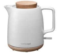 Concept RK0085 - Hervidor eléctrico de cerámica, 1 L, color blanco