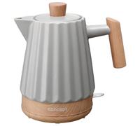 Concept RK0091 - Hervidor de agua (cerámica, 1,5 L), color gris