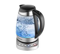 CONCEPT RK4130 - Hervidor de agua (1,7 L, con filtro, ajuste de temperatura, diseño exclusivo, cristal/acero inoxidable), color negro