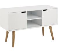 Concept Usine Aparador escandinavo blanco con estantes y 2 armarios
