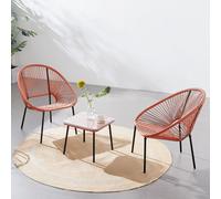 Concept Usine Conjunto de jardín de 2 plazas con mesa terracota