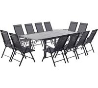 Concept Usine Conjunto de jardín de aluminio gris de 12 plazas