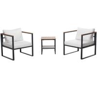 Concept Usine Conjunto de muebles de jardín panorámico de resina tejida en blanco y