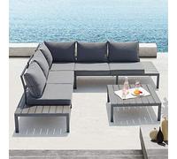 Concept-Usine | Fira - Salón de Jardín de Aluminio Gris Oscuro
