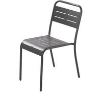 Concept Usine Juego de 4 sillas de acero gris oscuro