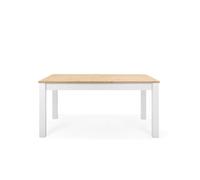 Concept Usine | Mesa de Comedor Extensible Skadar | Mesa de Estilo Escandinavo Color Madera y Blanca | Mesa Extensible para 10 Personas | Mesa en Madera Extensible de 160 a 215 | Fabricada en Europa
