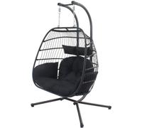 Concept Usine Sillón colgante 2 plazas negro