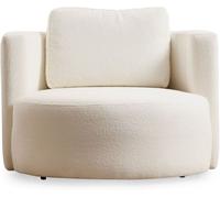 Concept Usine Sillón con volantes color crema