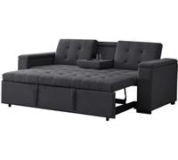 Concept Usine Sofá cama grande 4 plazas diseño gris oscuro