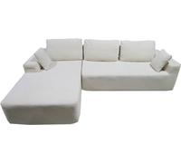 Concept Usine Sofá esquinero de 3 plazas de pana beige