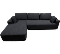 Concept Usine Sofá esquinero de 3 plazas de pana gris antracita