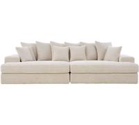 Concept Usine Sofá hondo de 4 plazas en pana beige