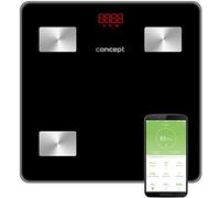 Concept VO4001 - Báscula de diagnóstico de cristal con aplicación digital, análisis de grasa corporal, masa muscular, IMC LED, Bluetooth, peso hasta 180 kg