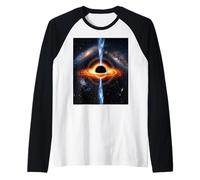Concepto de Disco de acreción de Haz de energía Espacial de Agujero Negro Camiseta Manga Raglan
