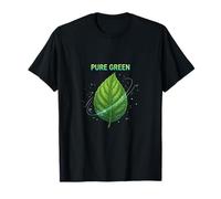 Concepto De Energía Mínima Hoja Natural Verde Puro Camiseta