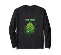 Concepto De Energía Mínima Hoja Natural Verde Puro Manga Larga