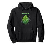 Concepto De Energía Mínima Hoja Natural Verde Puro Sudadera con Capucha