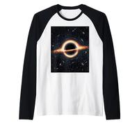 Concepto de Espacio de astrofísica de Disco de acreción de Agujero Negro Camiseta Manga Raglan