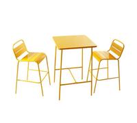 CONCEPTO DE FÁBRICA | BERGAME Jardín 2 plazas Acero Amarillo | Gran Salón Exterior Amigable | Muebles Jardín Terraza Piscina | Resistencia Sol & Intemperies | Premium Design Amigable