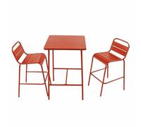 CONCEPTO DE FÁBRICA | Jardín BERGAME 2 Plazas Acero Terracota | Gran Salón Exterior Amigable | Muebles Jardín Terraza Piscina | Resistencia Sol & Temperies | Premium Design Amigable