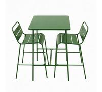 CONCEPTO DE FÁBRICA | Jardín BERGAME 2 plazas Acero Verde | Gran Salón Exterior Amistoso | Muebles Jardín Terraza Piscina | Resistencia Sol & Intemperies | Premium Design Amigable