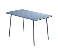 CONCEPTO DE FÁBRICA | Mesa de jardín BERGAME 6 plazas 120 cm Acero Azul | Mesa de comedor grande al aire libre | Muebles Jardín Terraza Piscina | Resistencia Sol & Temperies | Premium Design Amigable
