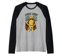 Concepto de máscara de Lucha Libre con Influencia Urbana Camiseta Manga Raglan