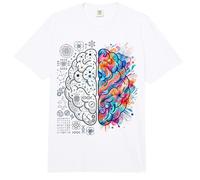 Concepto de Mente Creativa y analítica del Cerebro de neurociencia Comfort Colors Adult Heavyweight T-Shirt