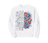 Concepto de Mente Creativa y analítica del Cerebro de neurociencia Sudadera