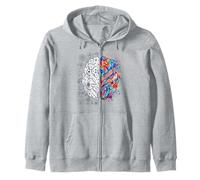 Concepto de Mente Creativa y analítica del Cerebro de neurociencia Sudadera con Capucha