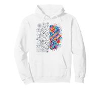 Concepto de Mente Creativa y analítica del Cerebro de neurociencia Sudadera con Capucha