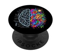 Concepto De Pensamiento Cerebro Lógica Creatividad Izquierda Y Derecha PopSockets PopGrip Adhesivo