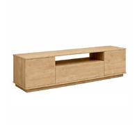 CONCEPTO FÁBRICA | Mueble TV Tyro 180 cm | Acabado madera pino atlántico | 3 puertas abatibles + nicho central abierto | Aspecto moderno y cálido | Almacenamiento TV y multimedia