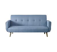 CONCEPTO FÁBRICA | Sofá escandinavo convertible de 3 plazas Malmo azul | Sofá cama moderno con apoyabrazos | Ancho 183 cm | Tejido 100% poliéster | Equilibrio, Confort, Design, Resistente