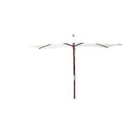 CONCEPTO FÁBRICA | Sombrilla recta de madera rectangular 3 x 2 m | Pisa cruda | Mástil de madera muy moderno | Gran lona gris de poliéster 180 g/m2 | Ideal para jardín, terraza, piscina o balcón