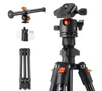 Concepto K&F Concepto Trpode de cmara de 76 pulgadas con una columna central de ngulo mltiple giratorio Trpodes DSLR de viaje al aire libre con
