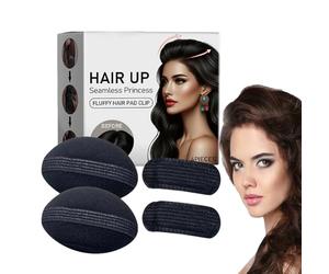 Conceptos básicos de cabello de volumen de esponja, clip de bulto de cabello para volumen - Inserciones de estilo básico de cabello 4x | 4 Pack Accesorios de herramientas de adoquín invisible para