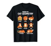 Conceptos básicos de Geometría del Gato Maestro de matemáticas de Regreso a Clases Camiseta