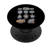 Conceptos básicos de Geometría del Gato Maestro de matemáticas de Regreso a Clases PopSockets PopGrip Adhesivo