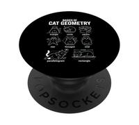 Conceptos básicos de Geometría del Gato Maestro de matemáticas de Regreso a Clases PopSockets PopGrip Adhesivo